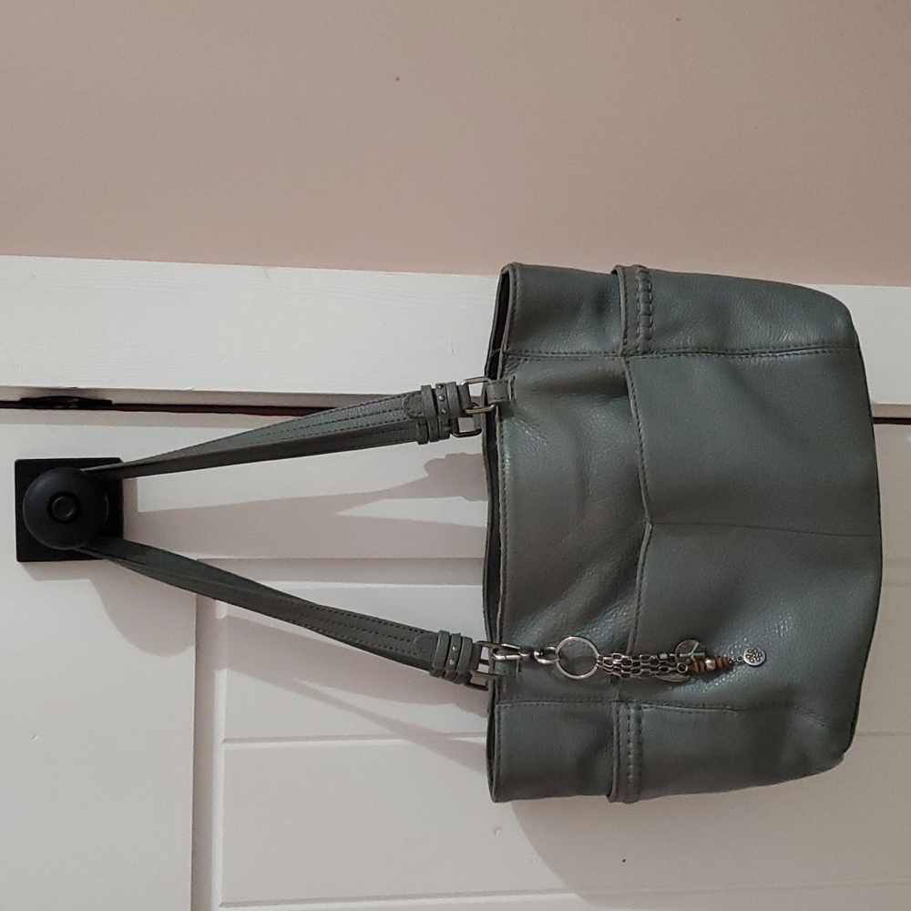 The Sak Sequoia Handbag Purse Maritime Blue Soft Leather EUC